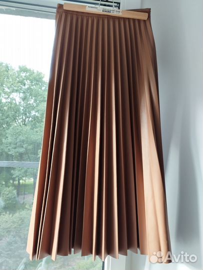 Юбка кожаная Новая 42 S Mango