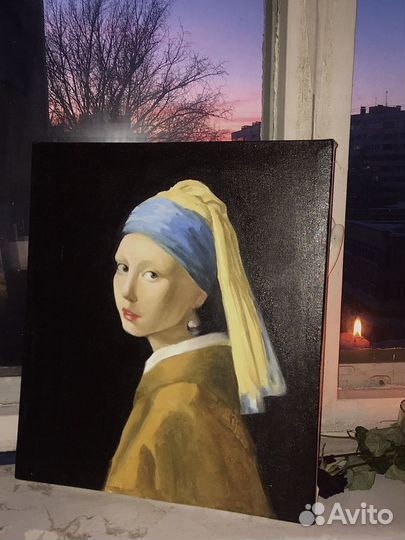 «Девушка с жемчужной сережкой» Вермеер копия