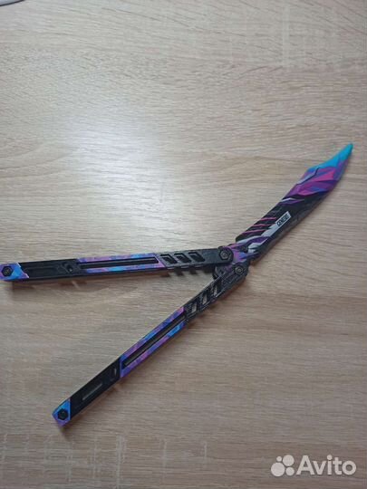 Деревянный нож бабочка из стэндоф 2