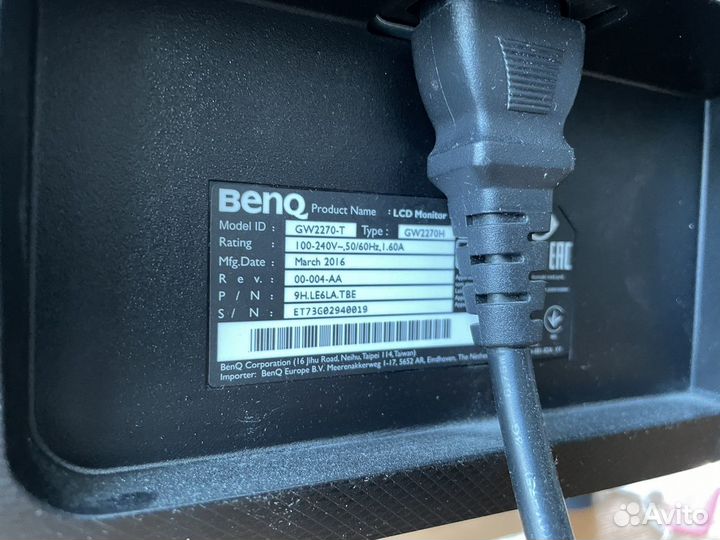 Монитор Benq gw2270 aMVA 5мс