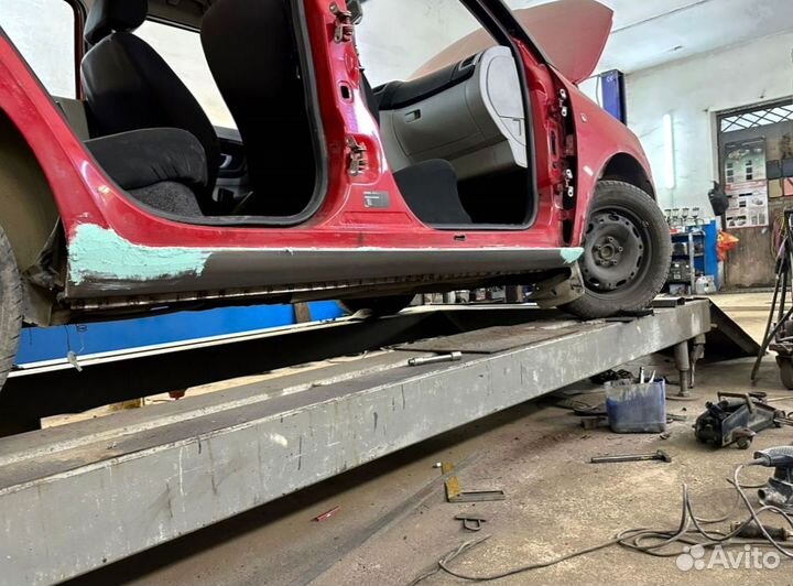 Пороги для Skoda Fabia 2 2007-2010 (mk2)