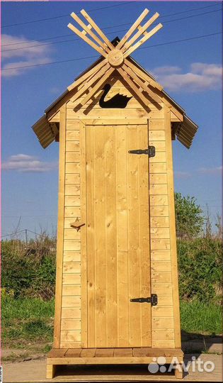 Уличный туалет деревянный Х121