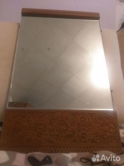 Зеркало винтажное РСФСР натуральное дерево