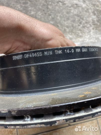 Диск тормозной задний DF4965S TRW, land cruser 200