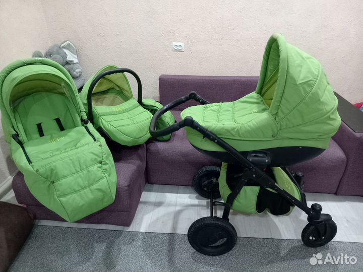 Коляска Zippy 3в1, ходунки 2 шт., прыгунки, комбин