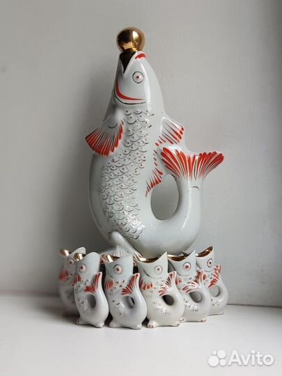 Коньячный набор «Рыбы» Фарфор