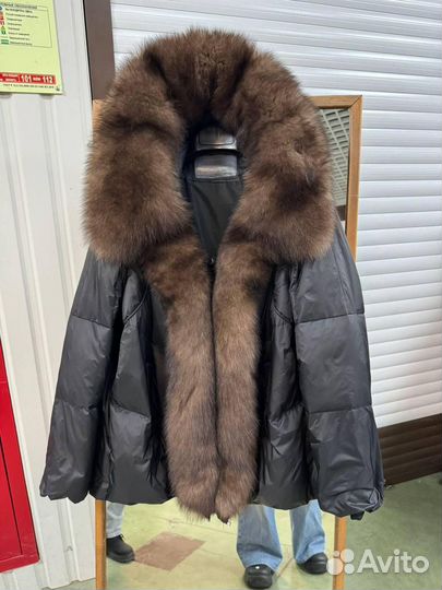 Шикарный пуховик с натуральным мехом 42-54