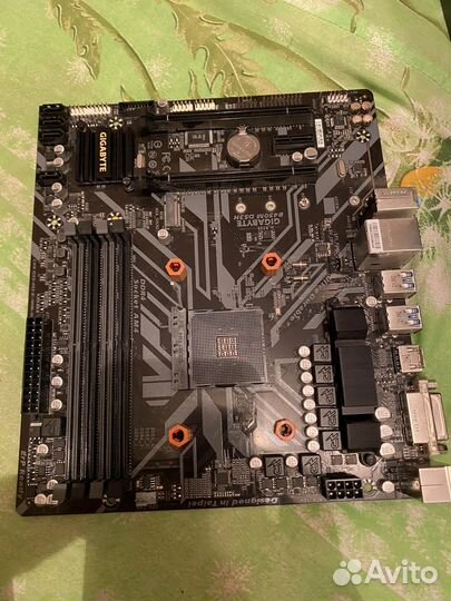 Мат.плата b450m ds3h+amd ryzen 5 3600+куллер