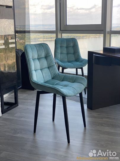 Стулья для кухни с мягкой спинкой из велюра