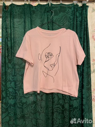 Футболка женская укороченная оверсайз