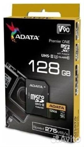 Adata MicroSdXc 128Gb UHS-II U3 V90 275