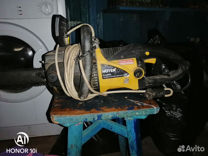 Электропила цепная бу huter ELS-2400