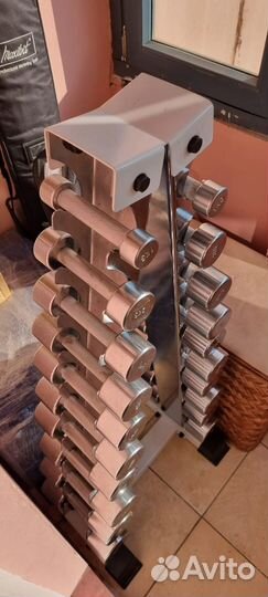 Набор гантелей со стойкаой