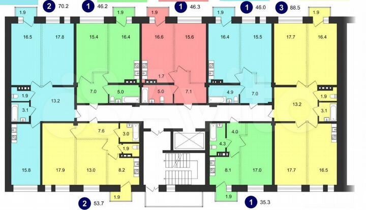 1-к. квартира, 45,8 м², 4/6 эт.