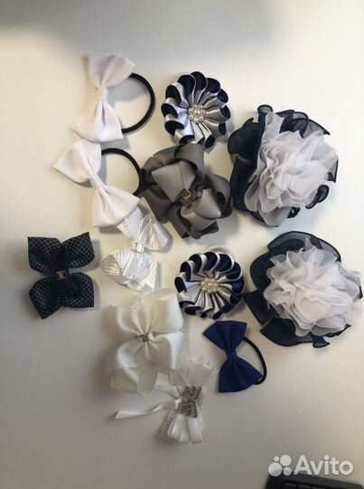 Бантики для волос школьные (пакетом)