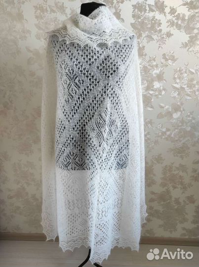 Пуховый платок паутинка