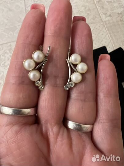 Серьги,кольцо,подвеска серебро