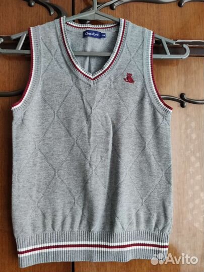 Рубашка h m + жилетка chessford 128