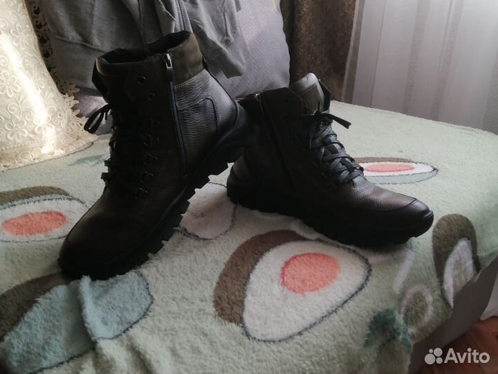 Ботинки зимние натуральная кожа натуральный. Мех