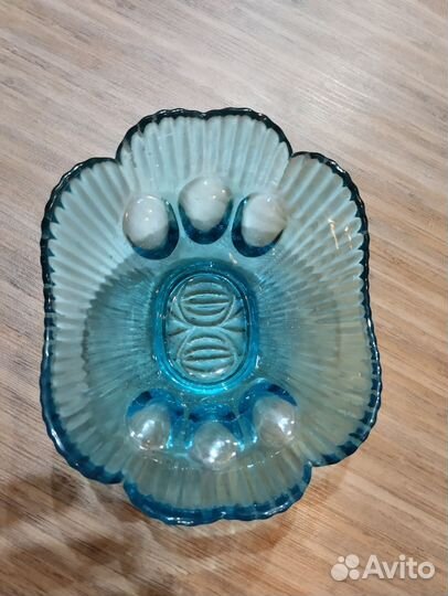 Конфетница СССР цветное стекло