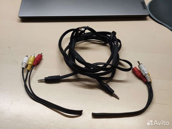 Кабель мини джек три тюльпана. аудио видео 1.5 м