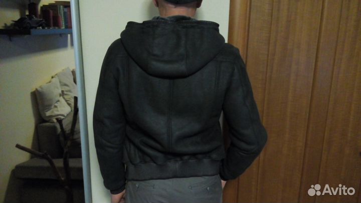 Дублёнка мужская с капюшоном /gert weber/ мод1000