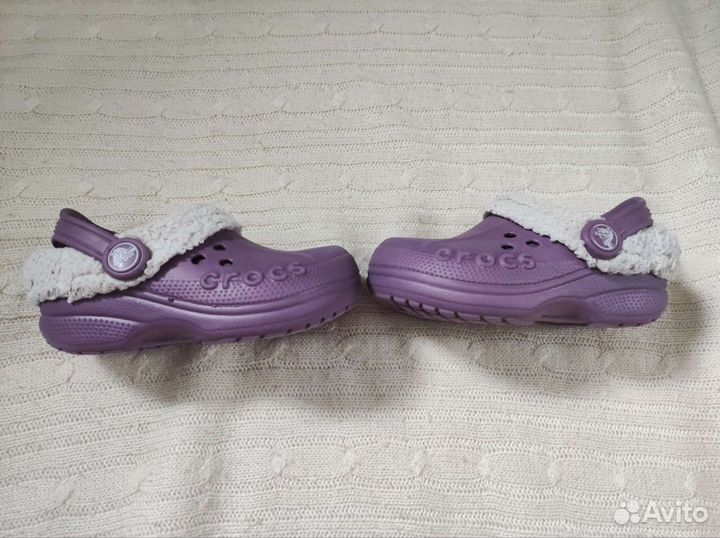 Сабо crocs детские утеплëнные