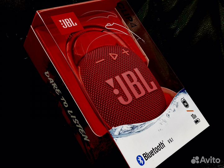 Портативная колонка JBL Clip 4 (Red) новая