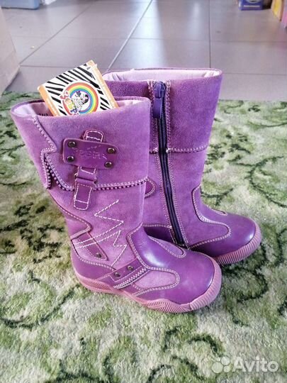 Зимние сапожки Зебра для девочки рр 25
