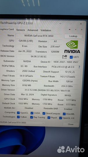 Игровой i3 12100 + RTX 3050 8GB