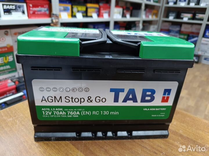 Аккумулятор AGM 70 Ач Tab на Тигуан Tiguan