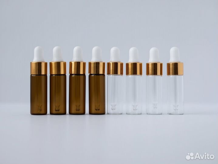 Стеклянный флакон 5мл с пипеткой