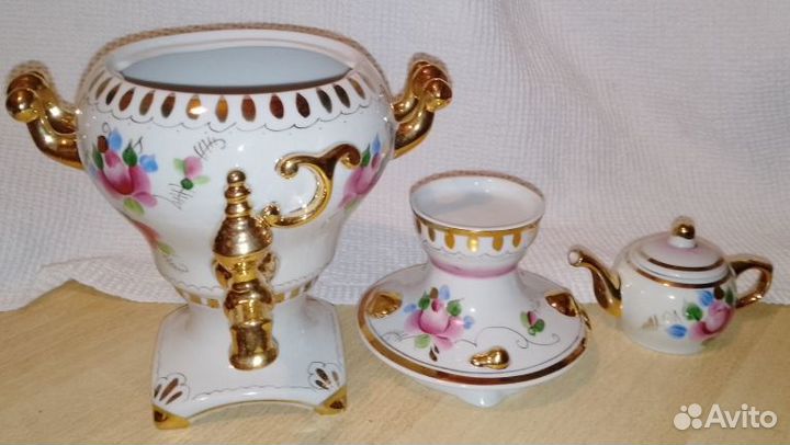 Самовар розовая Гжель - новый