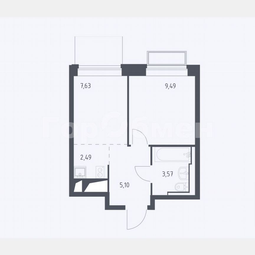 2-к. квартира, 29 м², 12/25 эт.