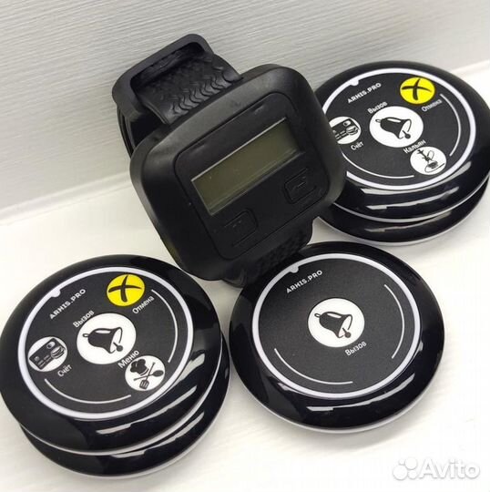 Кнопка вызова официанта, персонала с часами Эконом