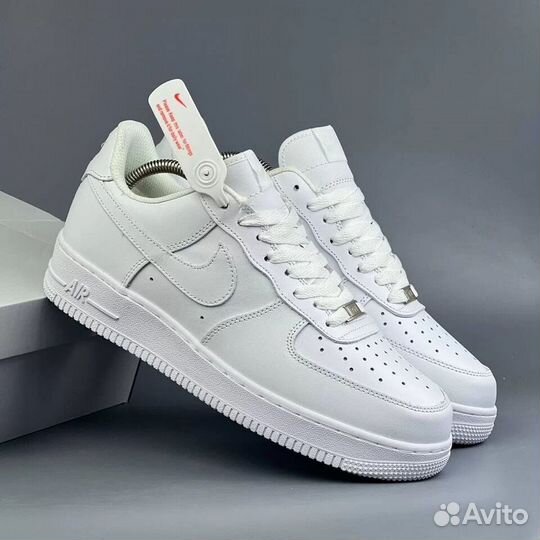 Nike Air Force 1 Low White с мехом