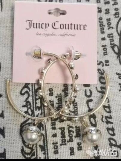 Серьги Juicy Couture оригинал бижутерия