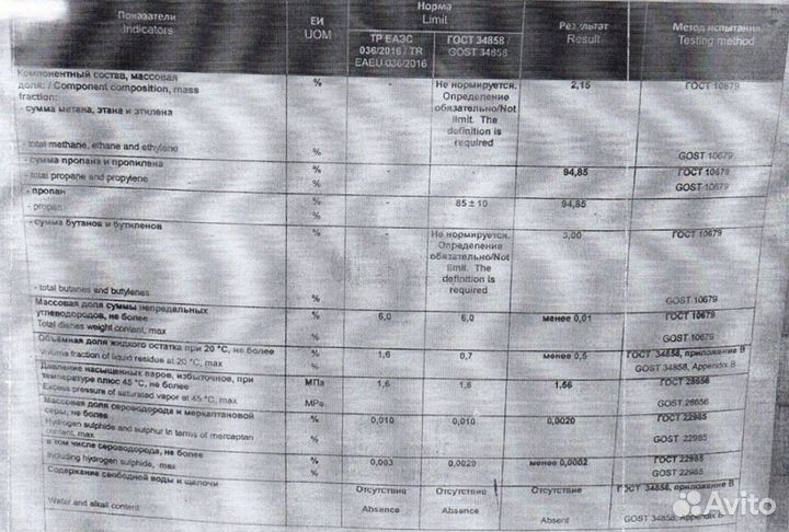 Пропан автомобильный (па) в качестве моторного топ