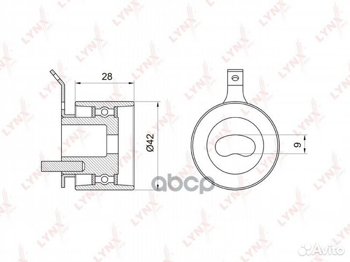 Ролик натяжной грм lynxauto PB-1012 PB1012 lynx