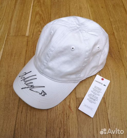 Кепка Lacoste оригинал, Даниил Медведев автограф