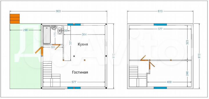 Дом 92 м² на участке 7,5 сот.