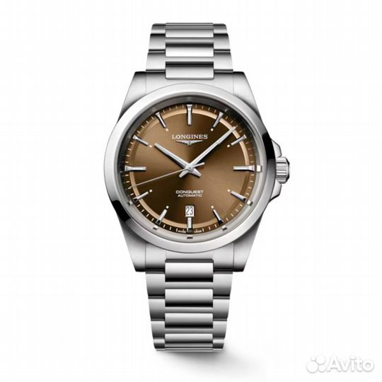 Часы Longines conquest 41mm Brown Dial