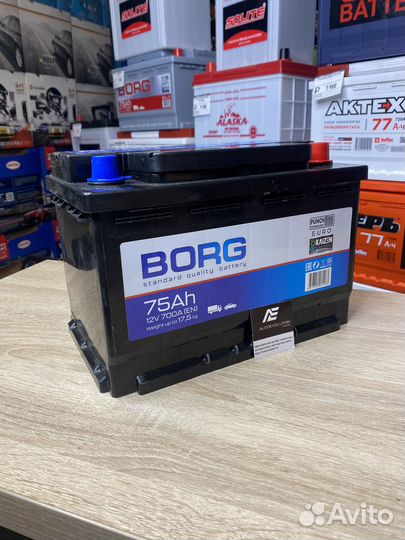 Аккумулятор borg Standart 6ст-75R