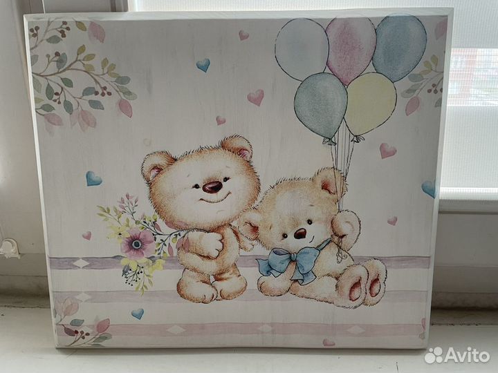 Картина детская на дереве