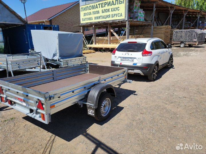 Прицеп одноосный мзса 817704 для хозяйства. Арива