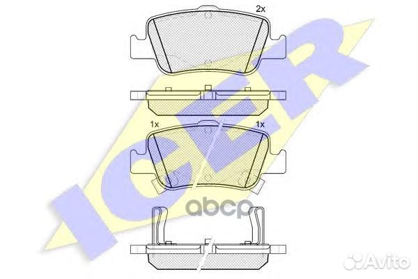 181870 колодки дисковые задние\ Toyota