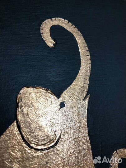 Картина золотые слоны