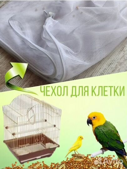 Попугай сетка на клетку