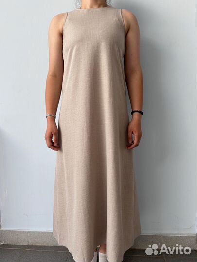 Женский сарафан свободного кроя на завязках