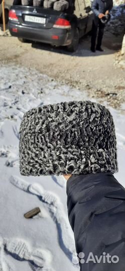 Шапака папаха ушанка из каракуля антика